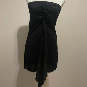 Vintage asymmetrical black dress